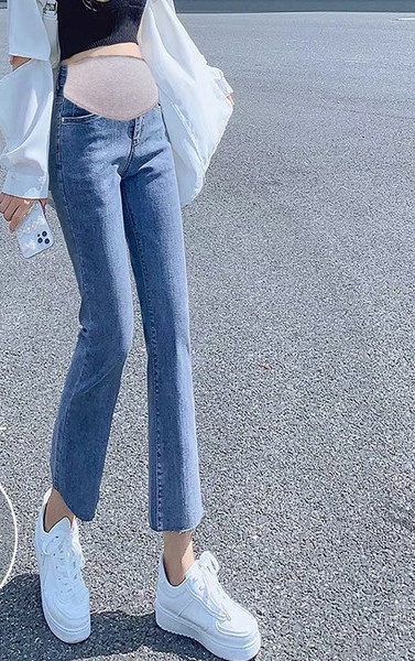 Ležerne traperice za trudnice - plava boja