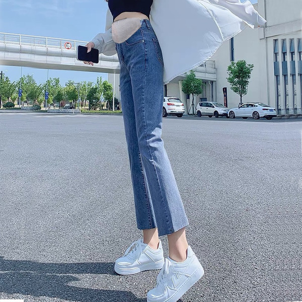 Ležerne traperice za trudnice - plava boja