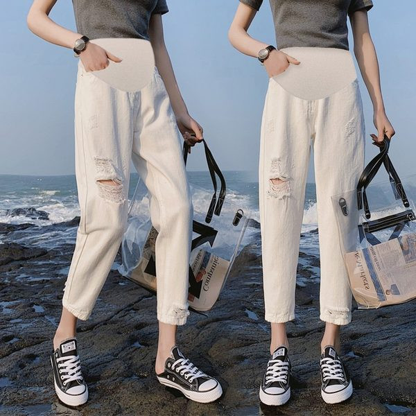 Ljetne poderane traperice za trudnice