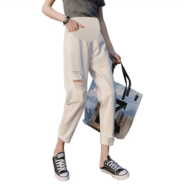 Ljetne poderane traperice za trudnice