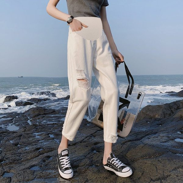 Ljetne poderane traperice za trudnice