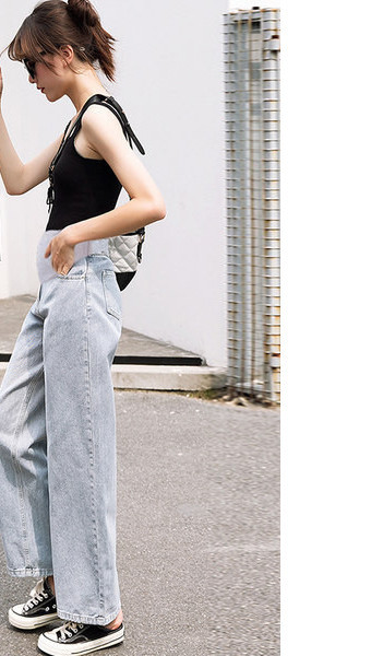 Τζιν για εγκύους με ψηλόμεσο - φαρδύ μοντέλο