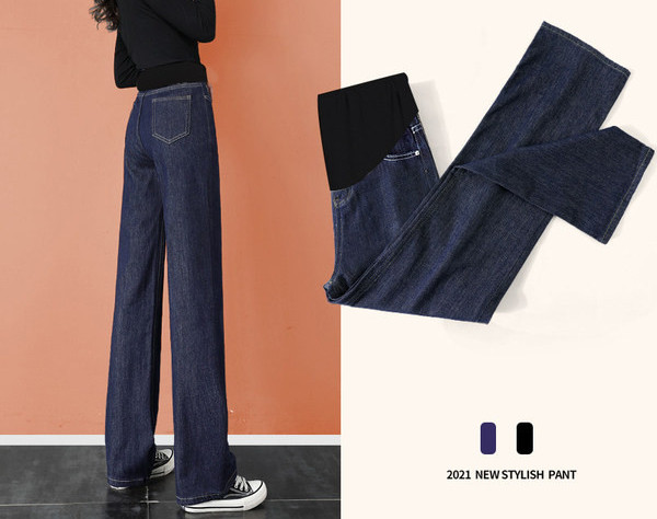 Női farmer magas derékkal - bő fazon, zsebbel