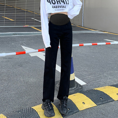 Γυναικείο τζιν για εγκύους - χαλαρή εφαρμογή με ψηλή μέση