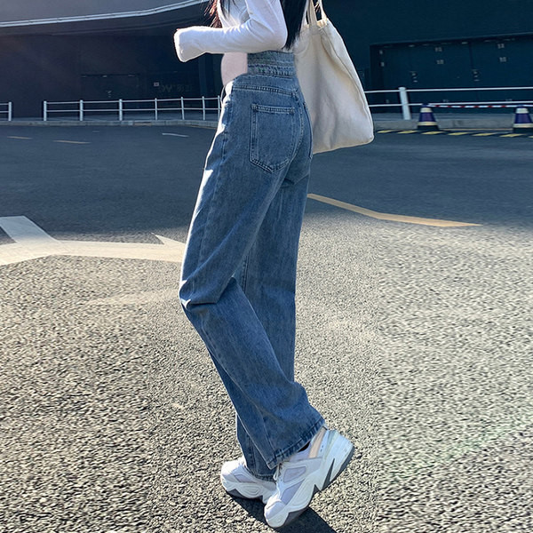 Γυναικείο τζιν για εγκύους - χαλαρή εφαρμογή με ψηλή μέση