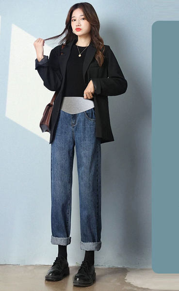 Ležerne ženske traper hlače za trudnice