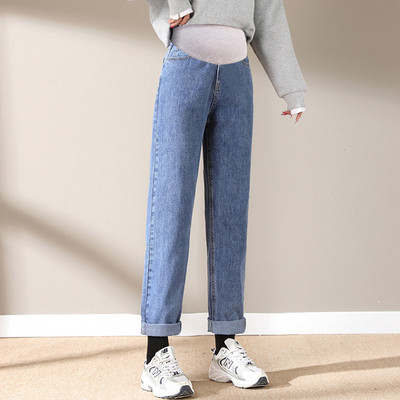 Ležerne ženske traper hlače za trudnice