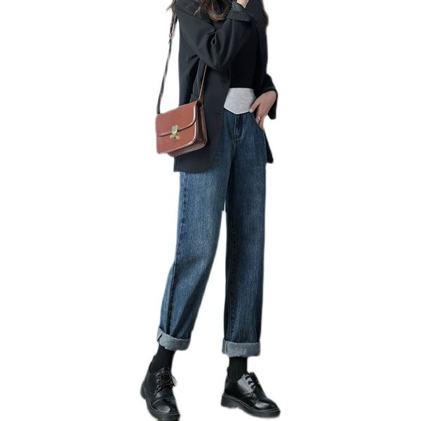 Ležerne ženske traper hlače za trudnice