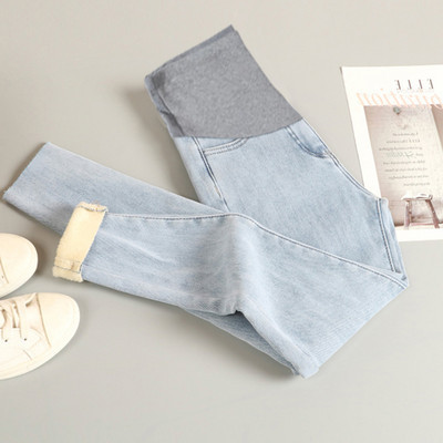 Ženske traperice za trudnice - ravni model