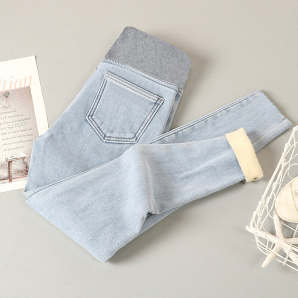 Ženske traperice za trudnice - ravni model