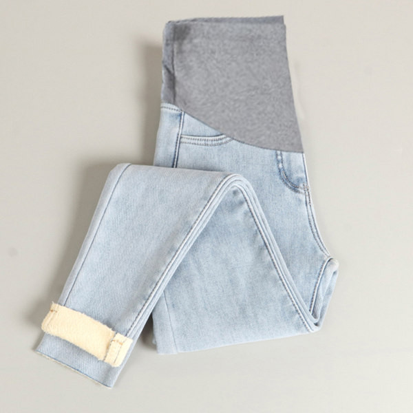 Ženske traperice za trudnice - ravni model