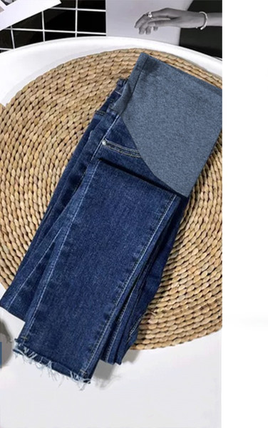 Terhes női nadrág tavaszi és őszi nagy méretű kis láb nadrág tavaszi ruhák terhes nők farmer farmer leggings tavaszi és nyári vékony