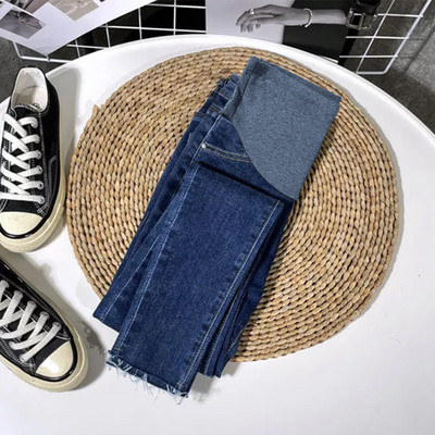 Terhes női nadrág tavaszi és őszi nagy méretű kis láb nadrág tavaszi ruhák terhes nők farmer farmer leggings tavaszi és nyári vékony