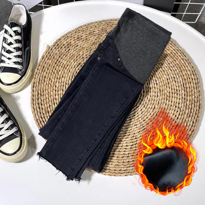 Terhes női nadrág tavaszi és őszi nagy méretű kis láb nadrág tavaszi ruhák terhes nők farmer farmer leggings tavaszi és nyári vékony