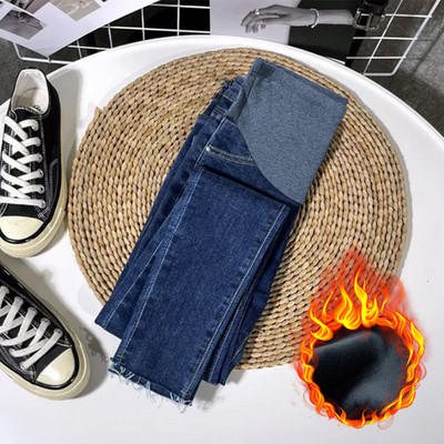 Terhes női nadrág tavaszi és őszi nagy méretű kis láb nadrág tavaszi ruhák terhes nők farmer farmer leggings tavaszi és nyári vékony