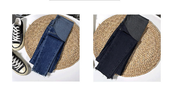 Terhes női nadrág tavaszi és őszi nagy méretű kis láb nadrág tavaszi ruhák terhes nők farmer farmer leggings tavaszi és nyári vékony