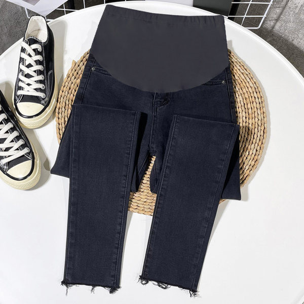 Terhes női nadrág tavaszi és őszi nagy méretű kis láb nadrág tavaszi ruhák terhes nők farmer farmer leggings tavaszi és nyári vékony