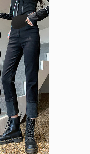 Új modell női rugalmas derekú kismamafarmer