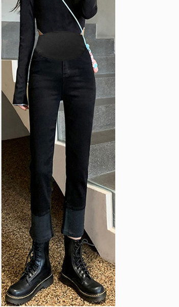 Új modell női rugalmas derekú kismamafarmer