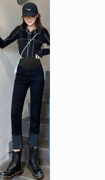 Új modell női rugalmas derekú kismamafarmer