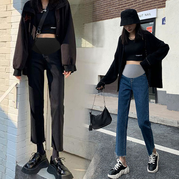 Ženske traperice za trudnice - ležerne s visokim strukom