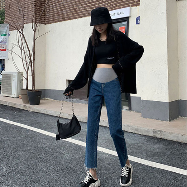 Ženske traperice za trudnice - ležerne s visokim strukom