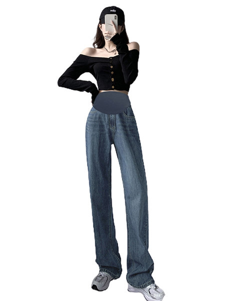 Széles hétköznapi farmer modell terhes nők számára