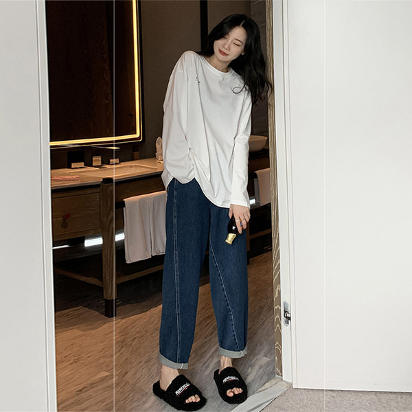 Μονόχρωμο γυναικείο τζιν εγκυμοσύνης