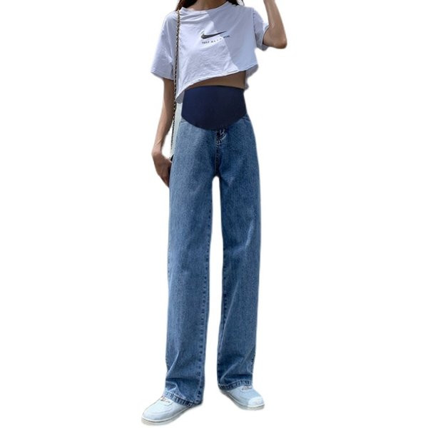 Női farmer terhes nőknek - magas derék, bő fazon