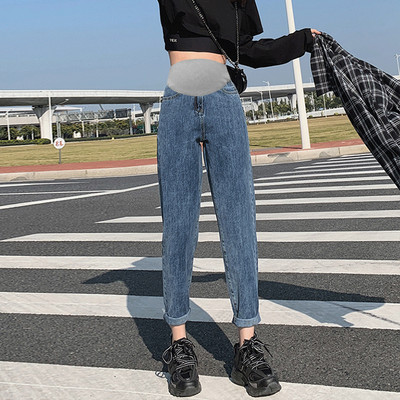 Ежедневни дамски дънки с джобове за бременни