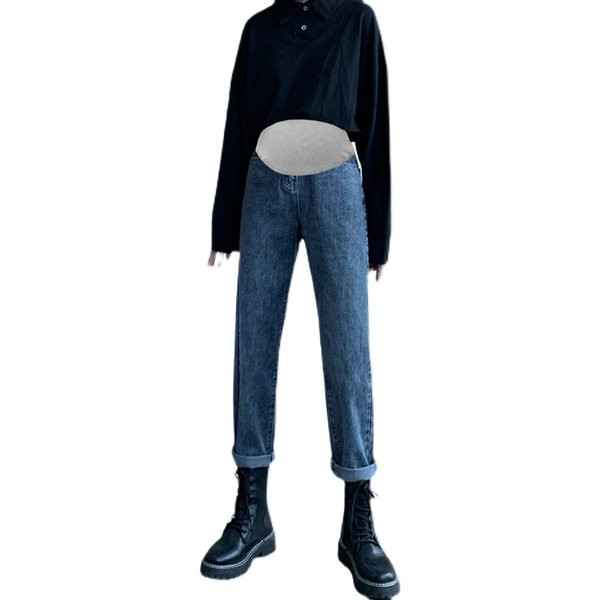 Ежедневни дамски дънки с джобове за бременни