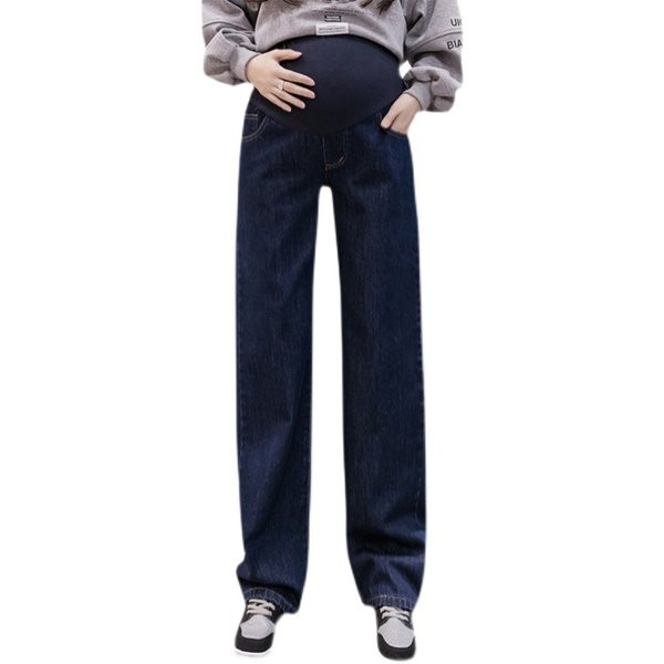 Ženske traperice za trudnice - s džepom i visokim strukom