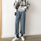 Φαρδύ μοντέλο γυναικείου τζιν εγκυμοσύνης