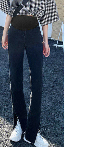 Női farmer terhes nőknek - magas derekú szabású modell