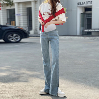 Női farmer terhes nőknek - magas derekú szabású modell