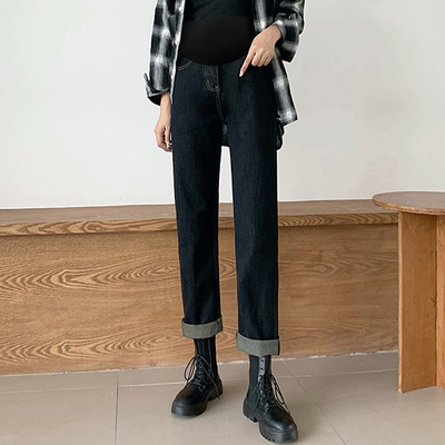 Τζιν εγκυμοσύνης με φερμουάρ και ραφή