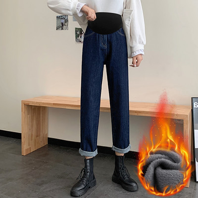 Τζιν εγκυμοσύνης με φερμουάρ και ραφή