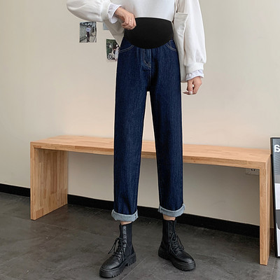 Τζιν εγκυμοσύνης με φερμουάρ και ραφή