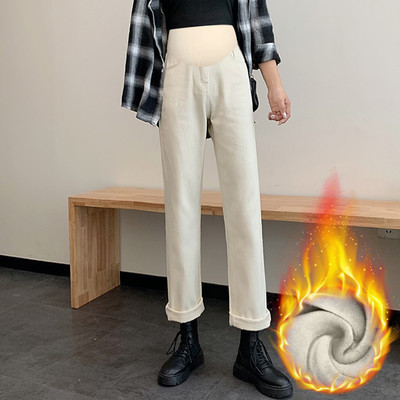 Τζιν εγκυμοσύνης με φερμουάρ και ραφή