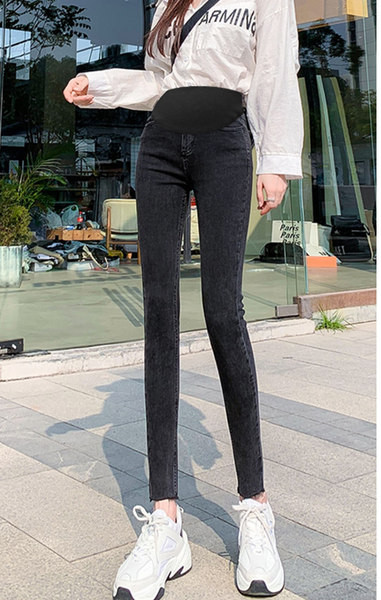 Női alkalmi magas derekú kismamafarmer