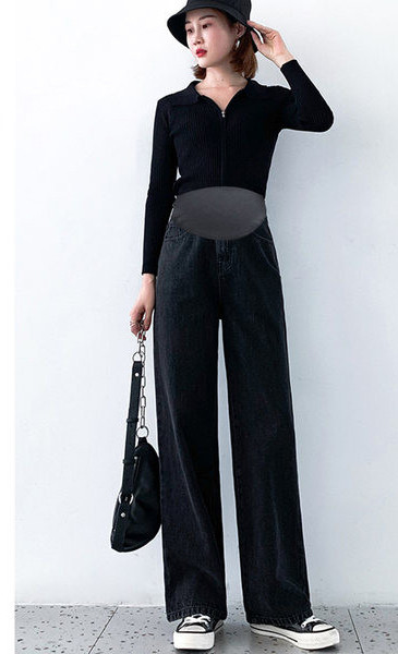 Magas derekú kismama farmernadrág - laza minta