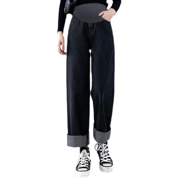 Magas derekú kismama farmernadrág - laza minta