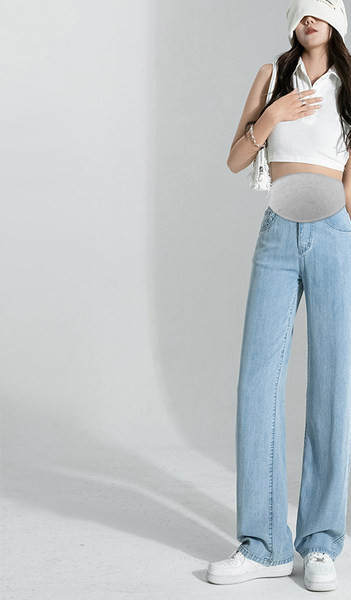 Дамски дънки за бременни жени - със свободен модел