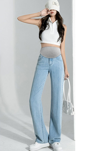 Дамски дънки за бременни жени - със свободен модел