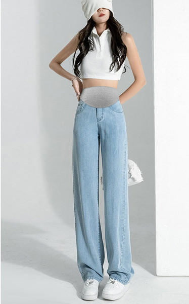 Дамски дънки за бременни жени - със свободен модел