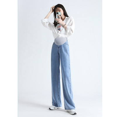 Női, magas derekú kismamafarmer - molett