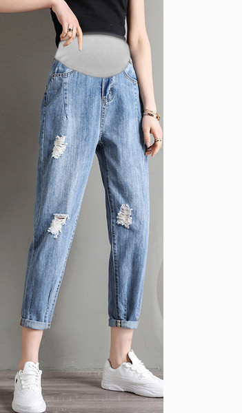 alkalmi kismama szakadt farmer