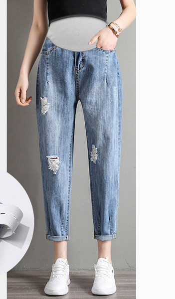 alkalmi kismama szakadt farmer