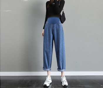 Kismamafarmer széles modell zsebbel és gumival