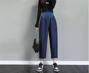 Kismamafarmer széles modell zsebbel és gumival